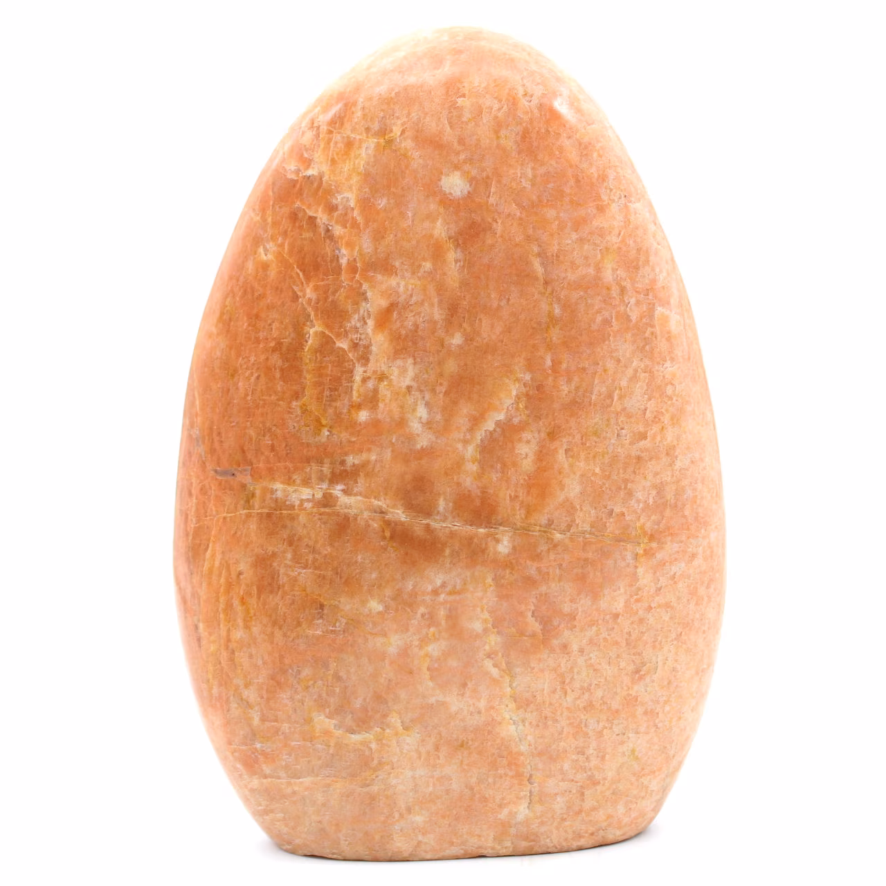 Bloco de pedra lunar rosa de microline natural polido