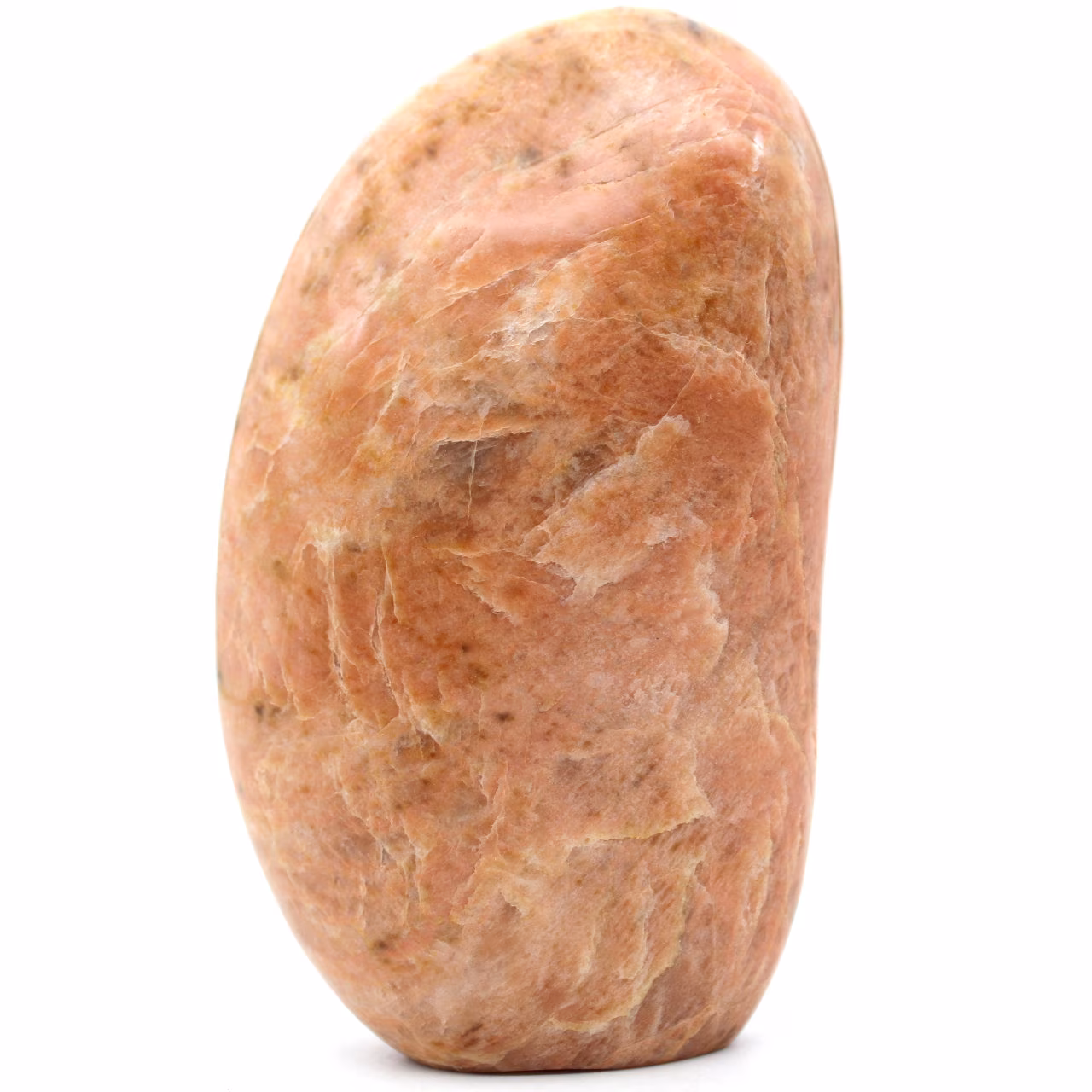 Pedra lunar de microlinhas rosa polida de Madagascar