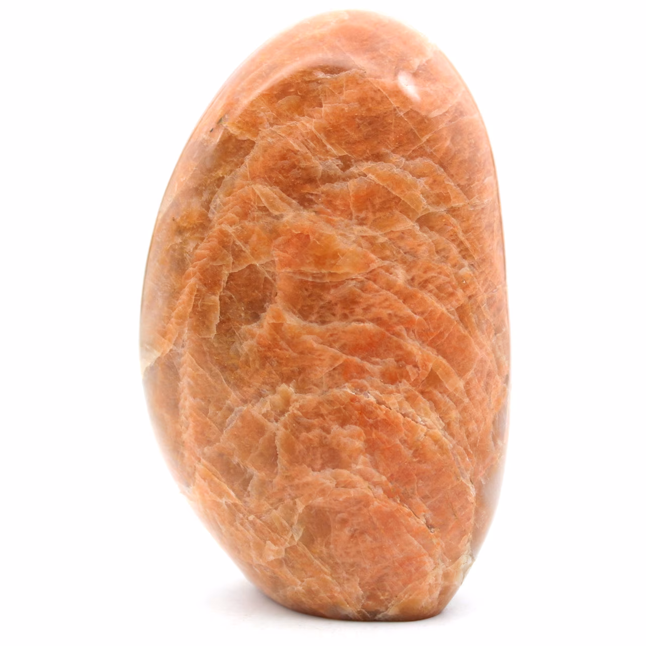 Pedra da lua de microlinhas rosa polida