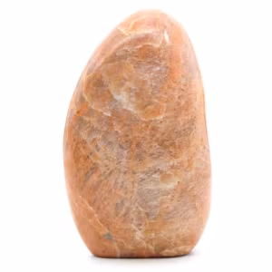 Bloco de pedra lunar rosa de microline natural polido