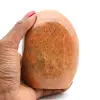 Pedra da lua rosa de microline natural decorativa - 1