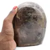 Pedra da lua negra, pedra ornamental com microlinhas de Madagascar - 1