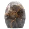 Pedra da lua negra de forma livre com microlinhas - 0