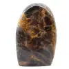 Pedra lunar preta de microline natural polida - 0