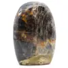 Pedra da lua negra de forma livre com microlinhas - 0