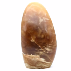 Bloco de calcita mel natural polido