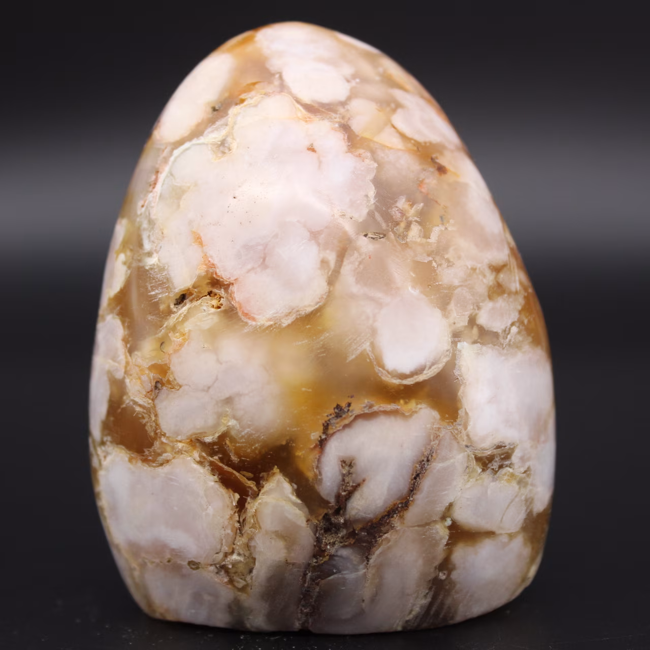 Pedra de flor de ágata de forma livre