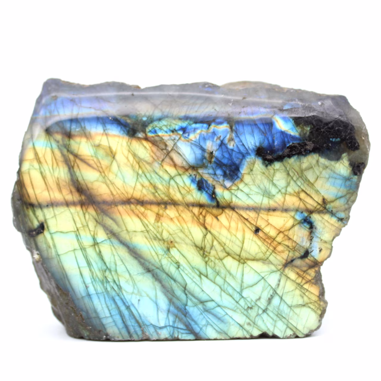 Labradorite, um rosto polido e polido de Madagascar