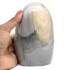 Pedra de jaspe de fita cinza de forma livre - 0
