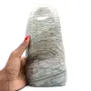 Pedra de jaspe de fita cinza de forma livre - 0