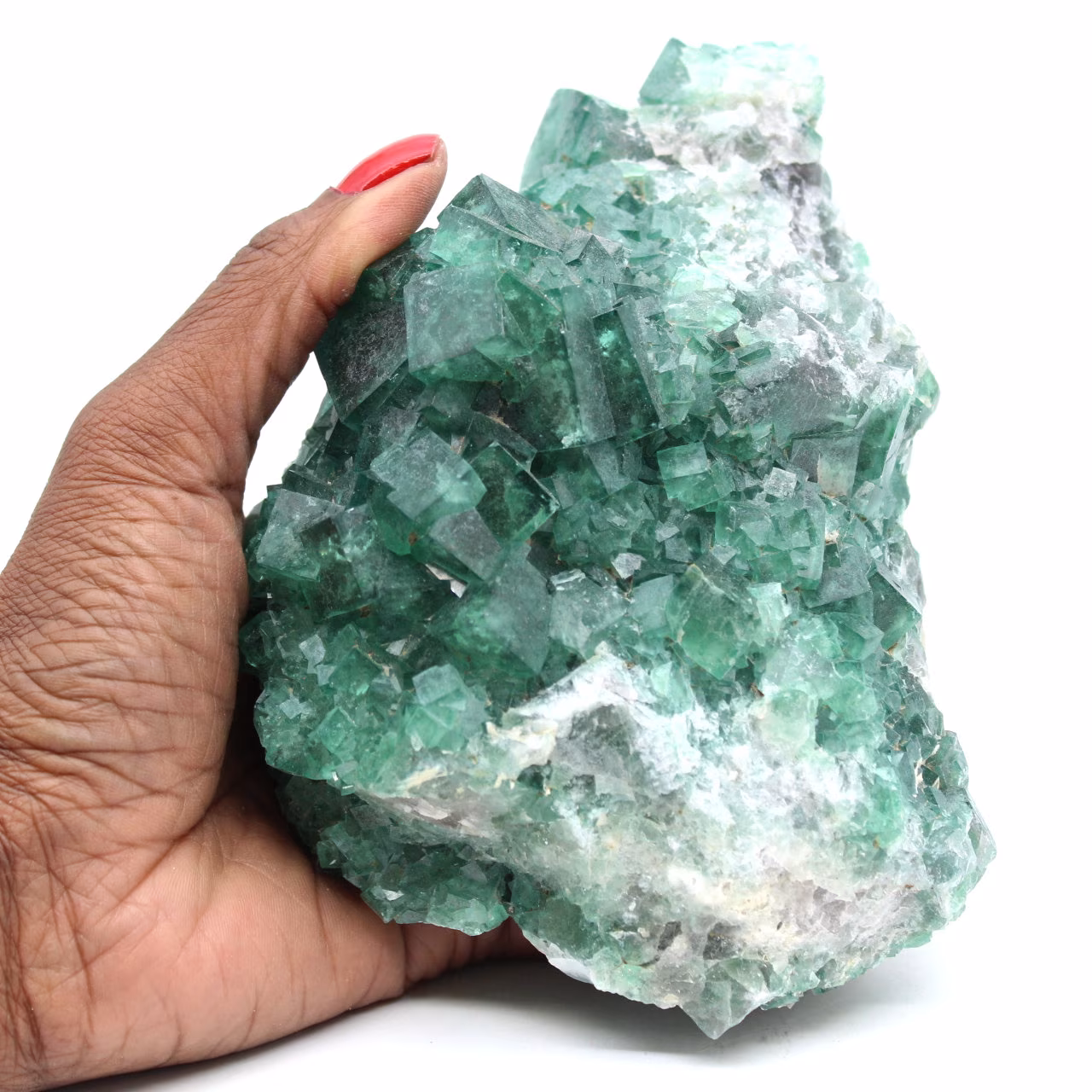 Cristalização de fluorita cúbica de Madagascar