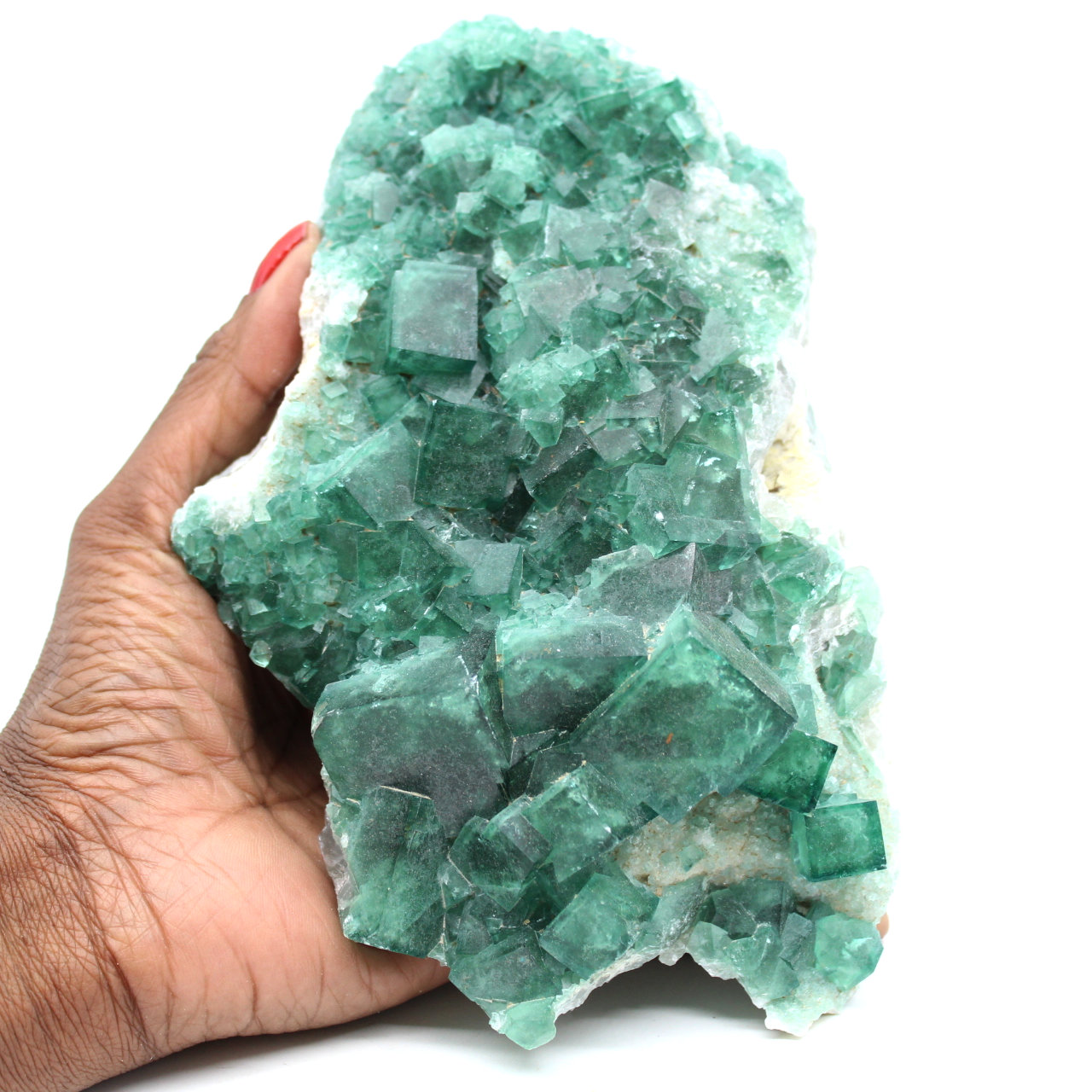Cristalização de fluorita verde de Madagascar
