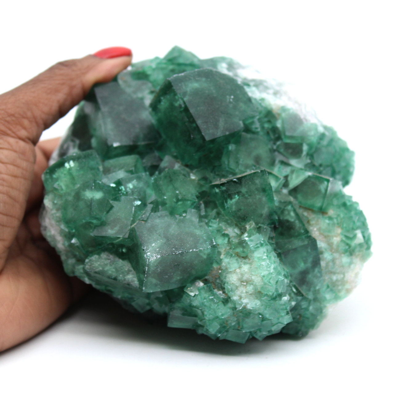 Cristais naturais cúbicos de fluorita