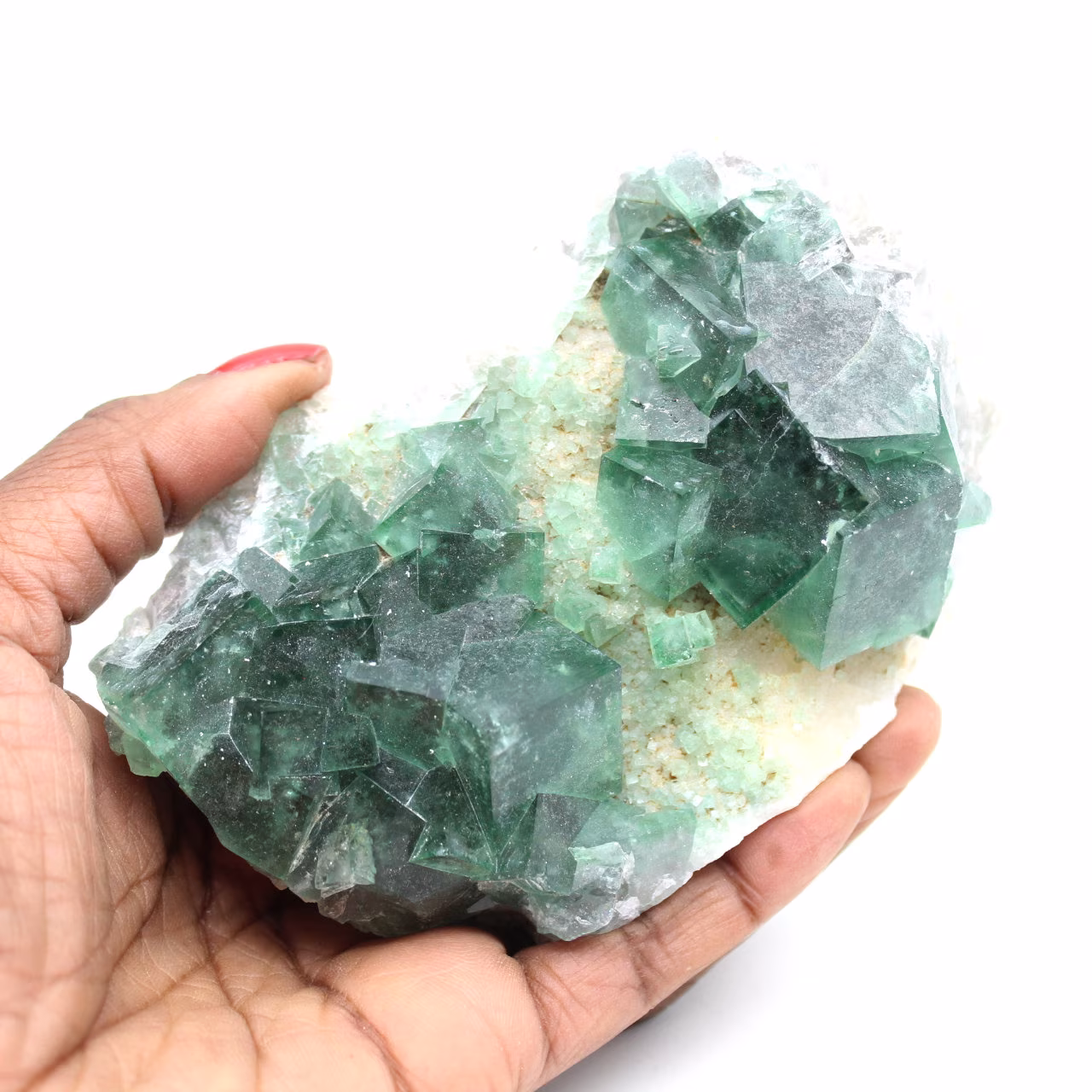 Cristalização de fluorita verde de Madagascar