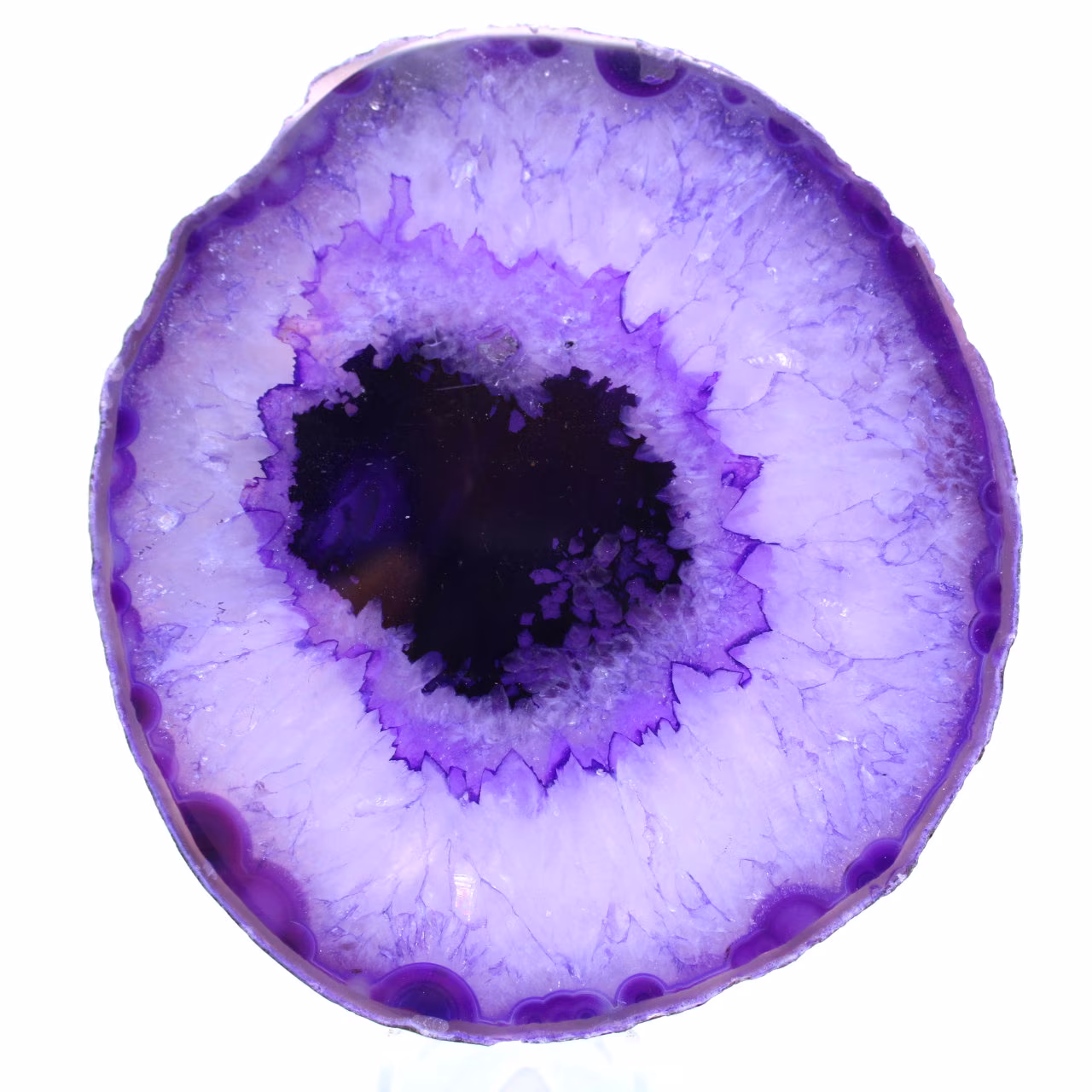 Decoração de ágata roxa mineral