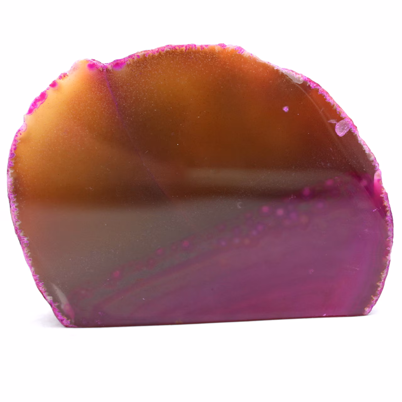 Pedra decorativa em ágata rosa