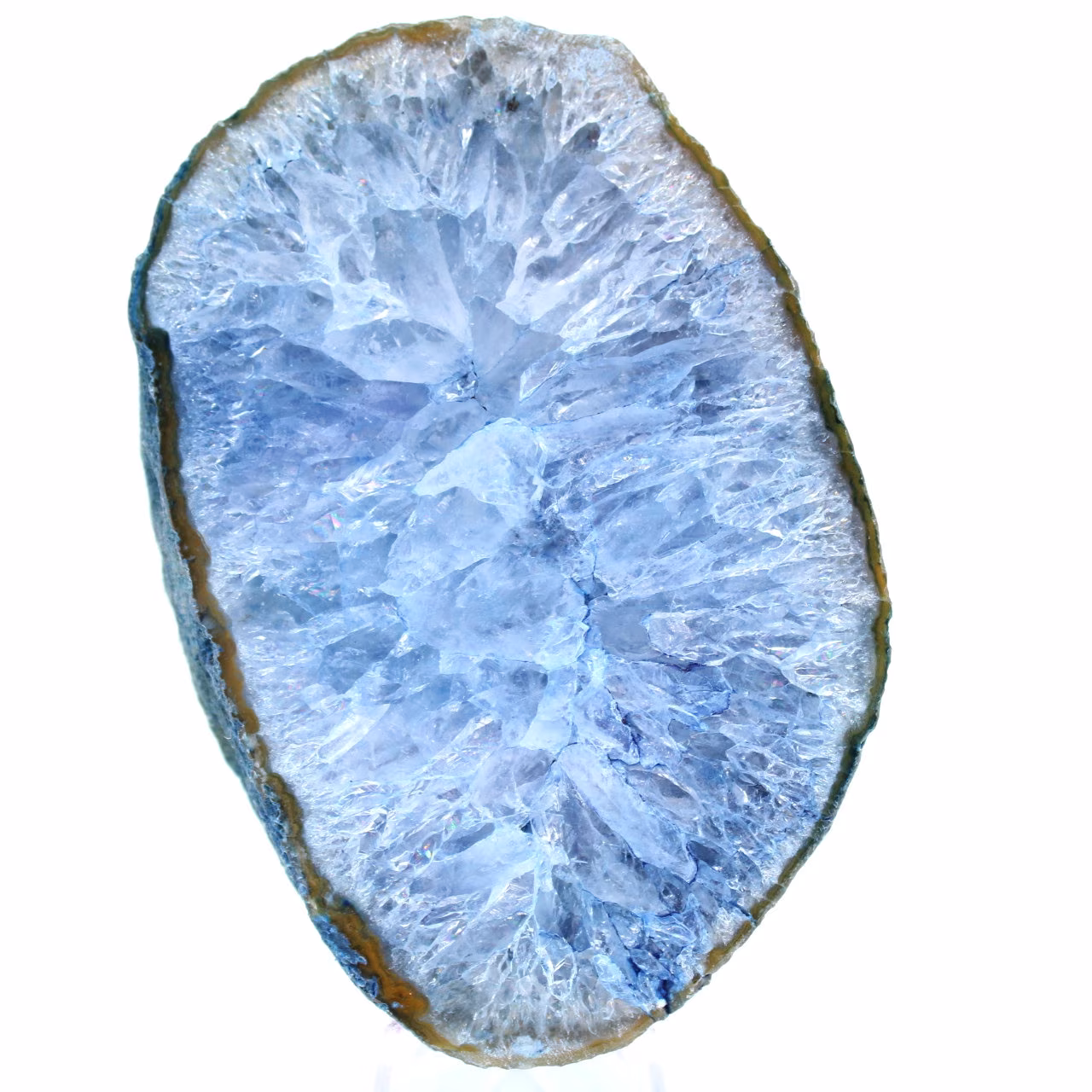 Fatia de ágata azul