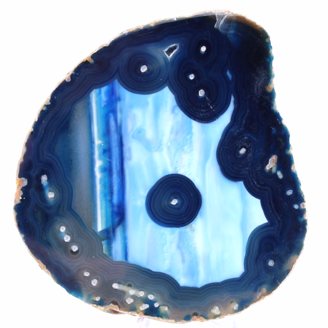 Fatia de ágata azul
