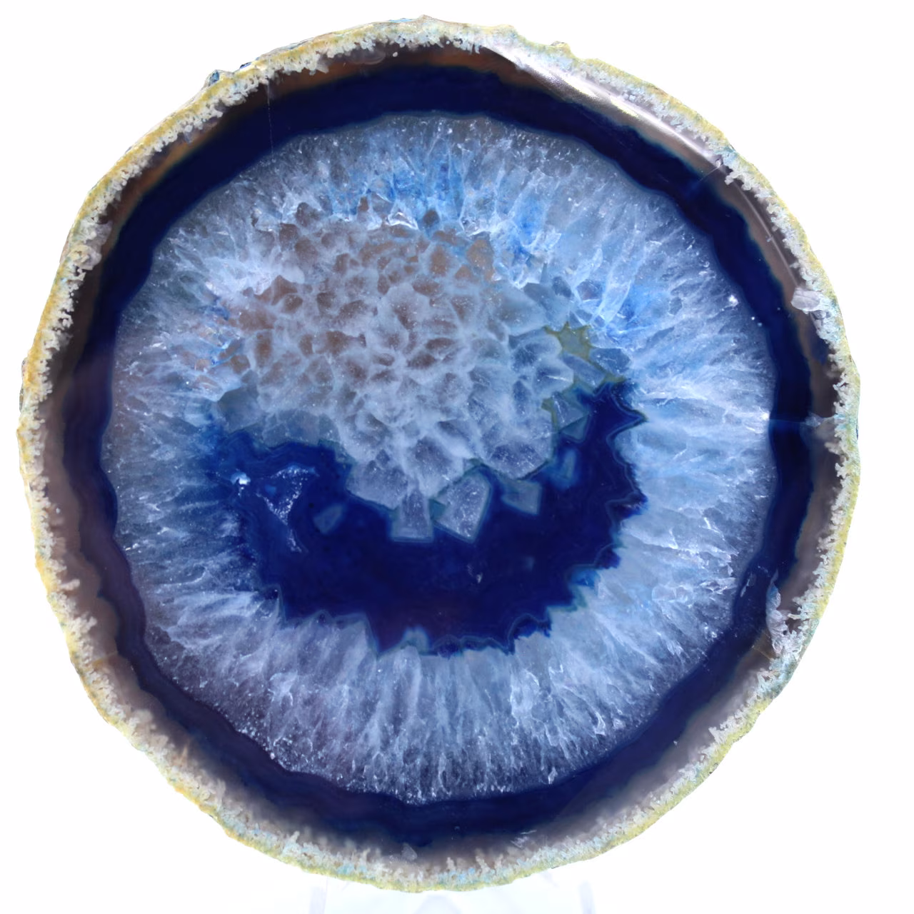 Fatia de ágata azul ornamental