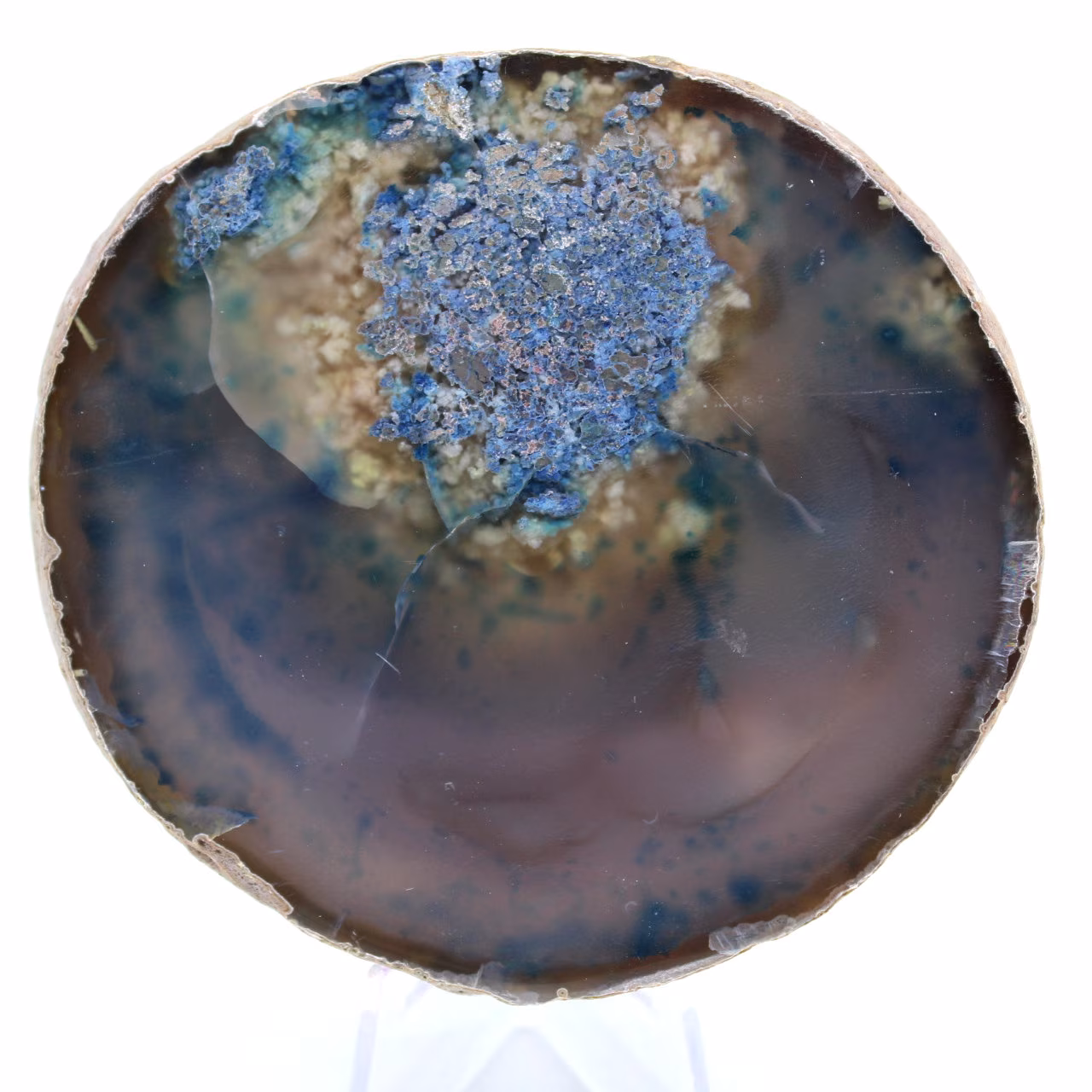 decoração de ágata azul