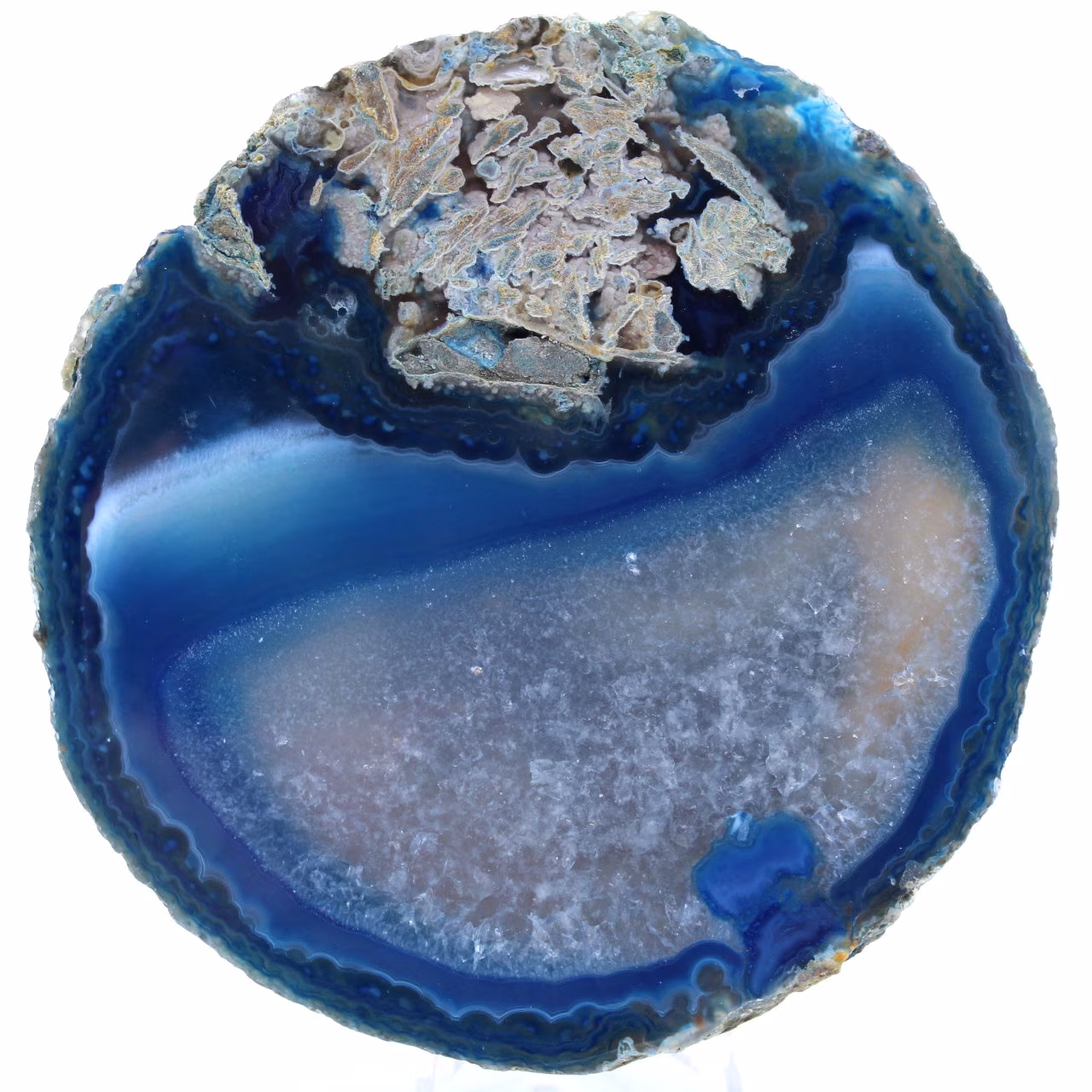 fatia de ágata azul do brasil