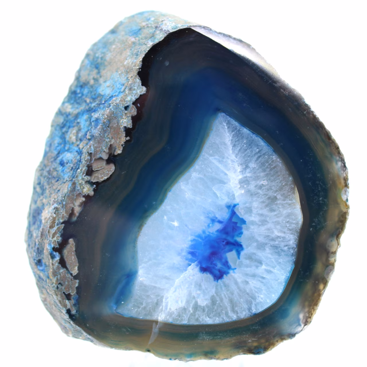 pedra decorativa ágata azul