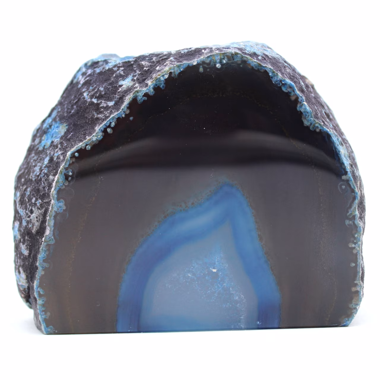 Decoração de ágata azul mineral