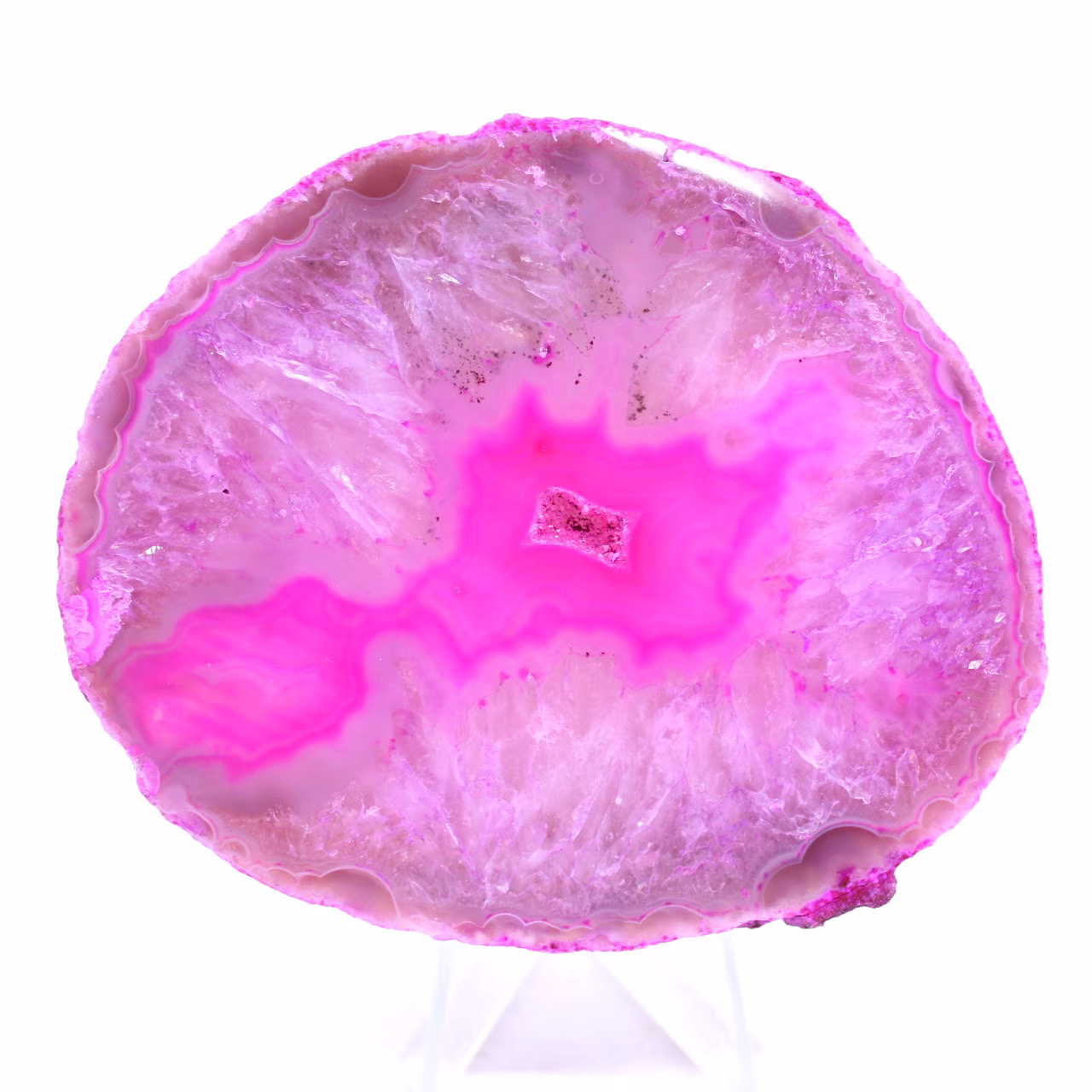 Fatia de ágata rosa do Brasil