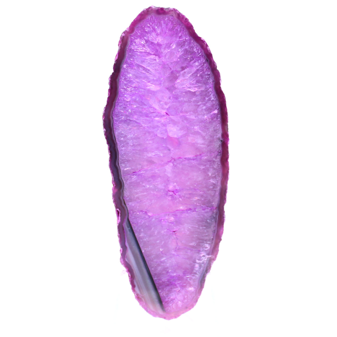 Fatia de ágata rosa ornamental