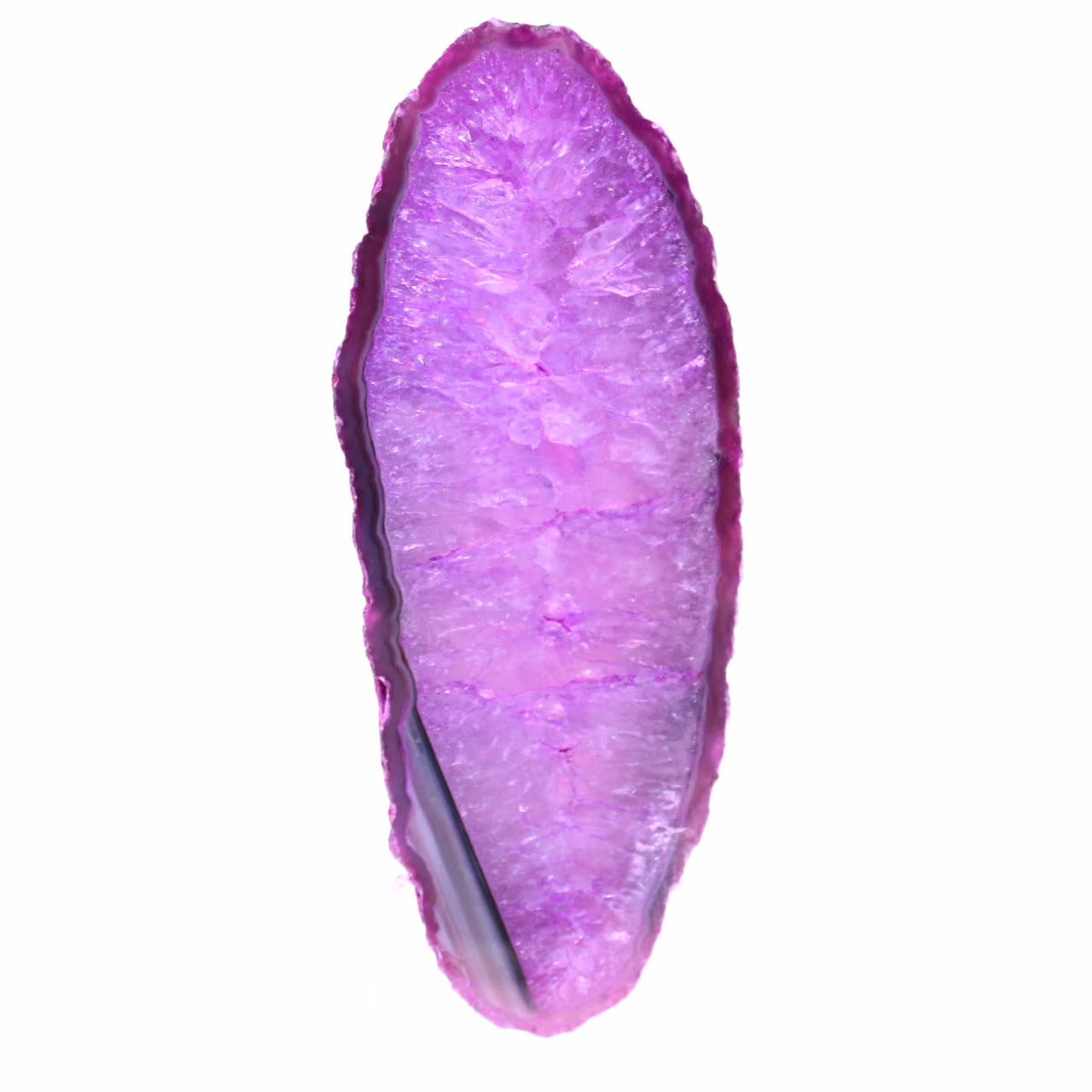 Fatia de ágata rosa ornamental