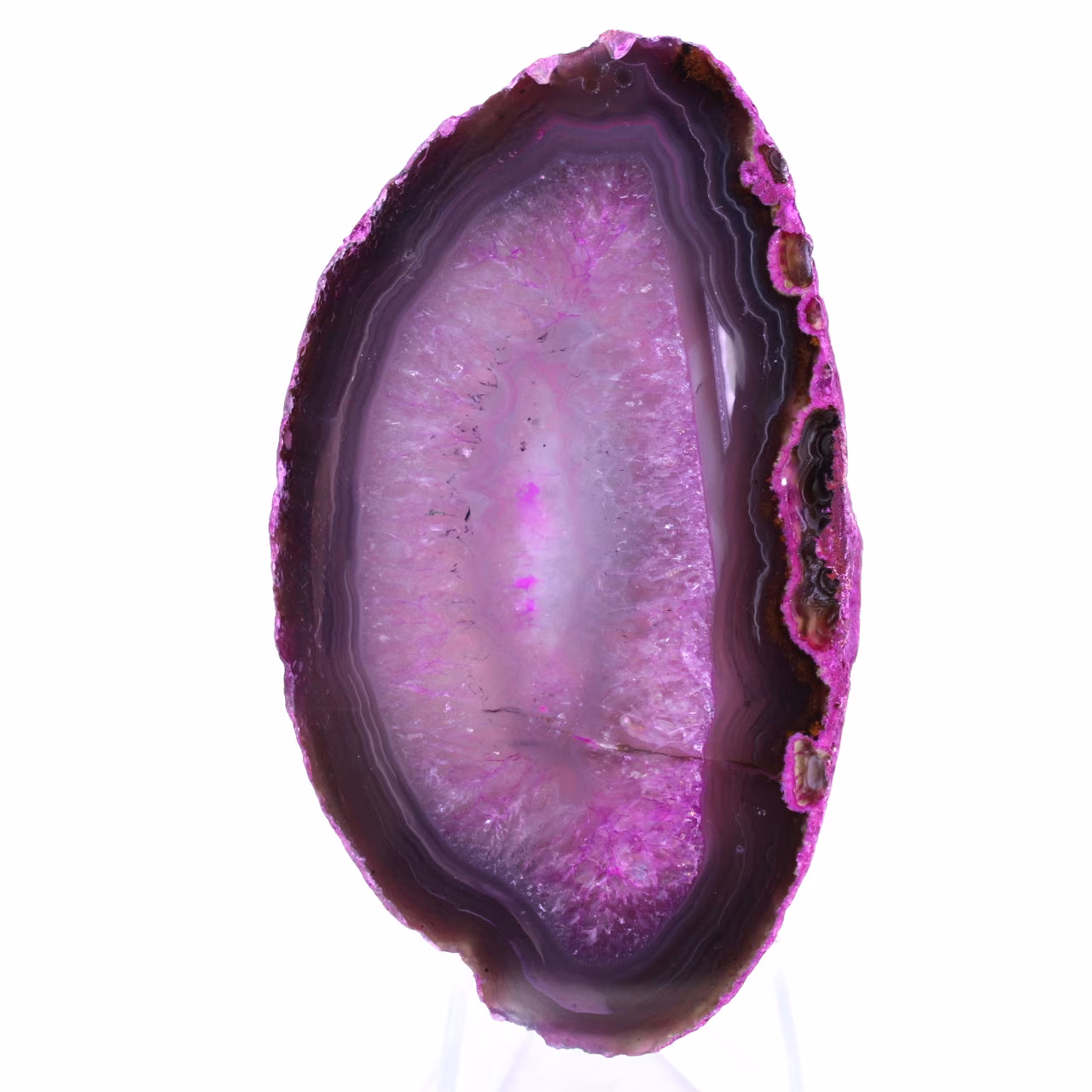 Pedra decorativa em ágata rosa