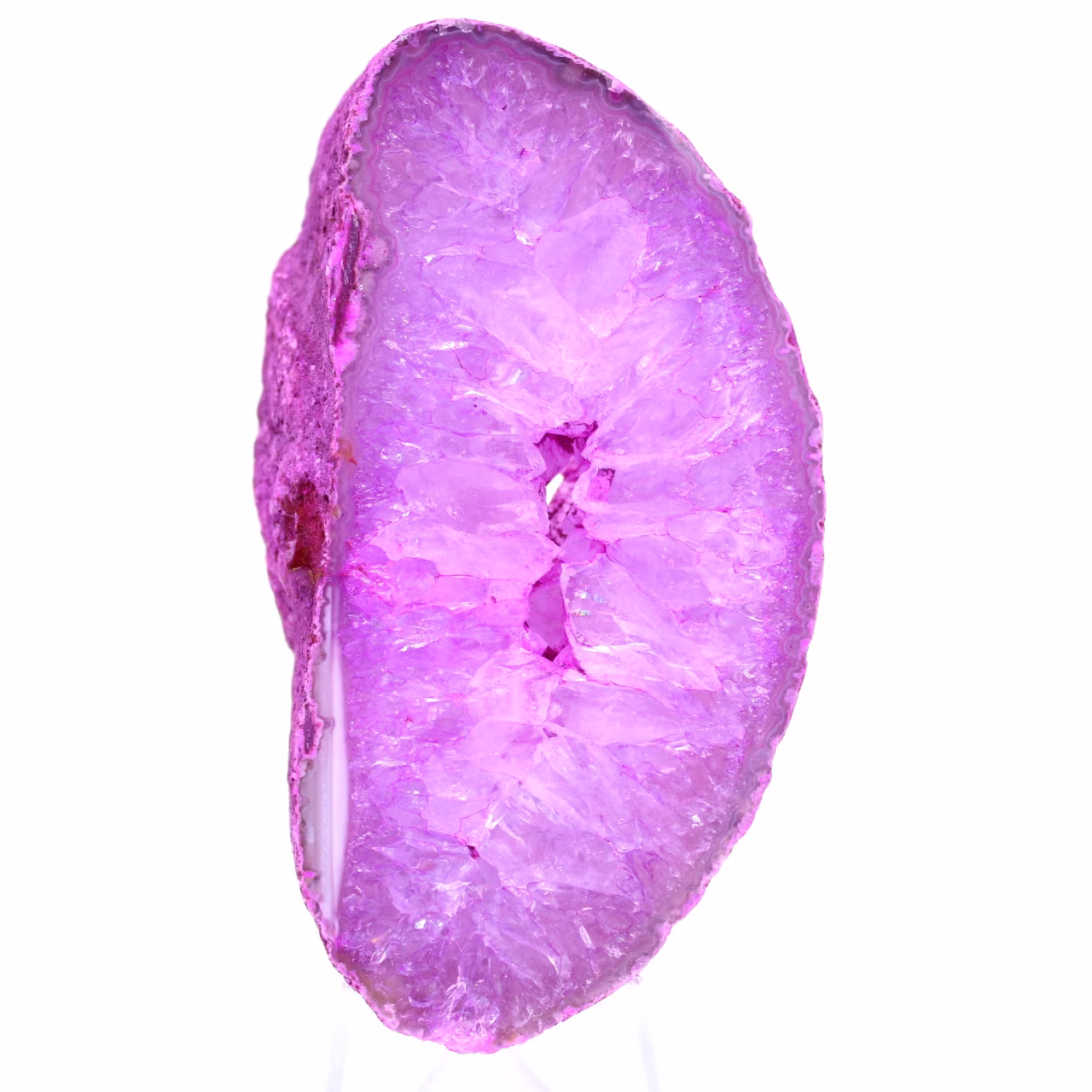 Fatia de ágata rosa do Brasil