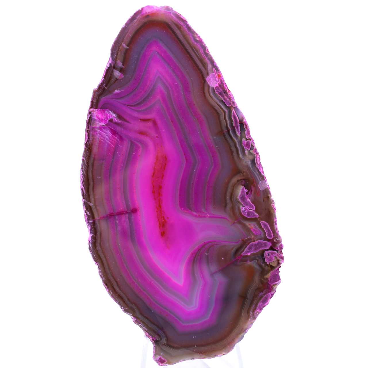 Fatia decorativa de ágata rosa