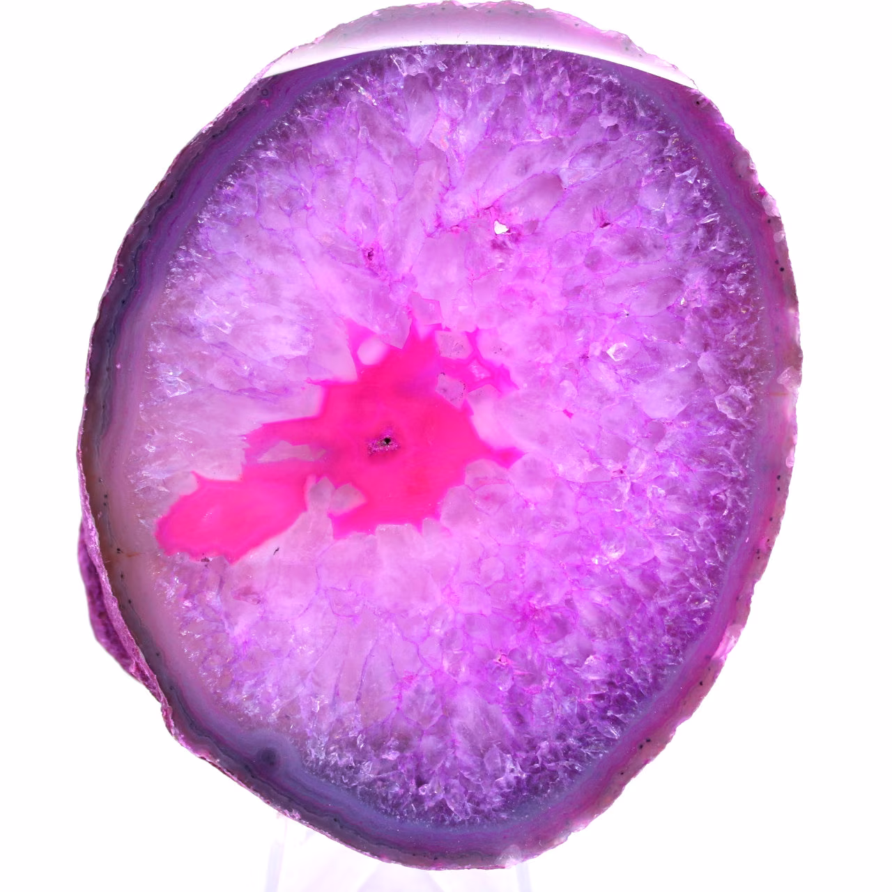 Fatia de ágata rosa do Brasil