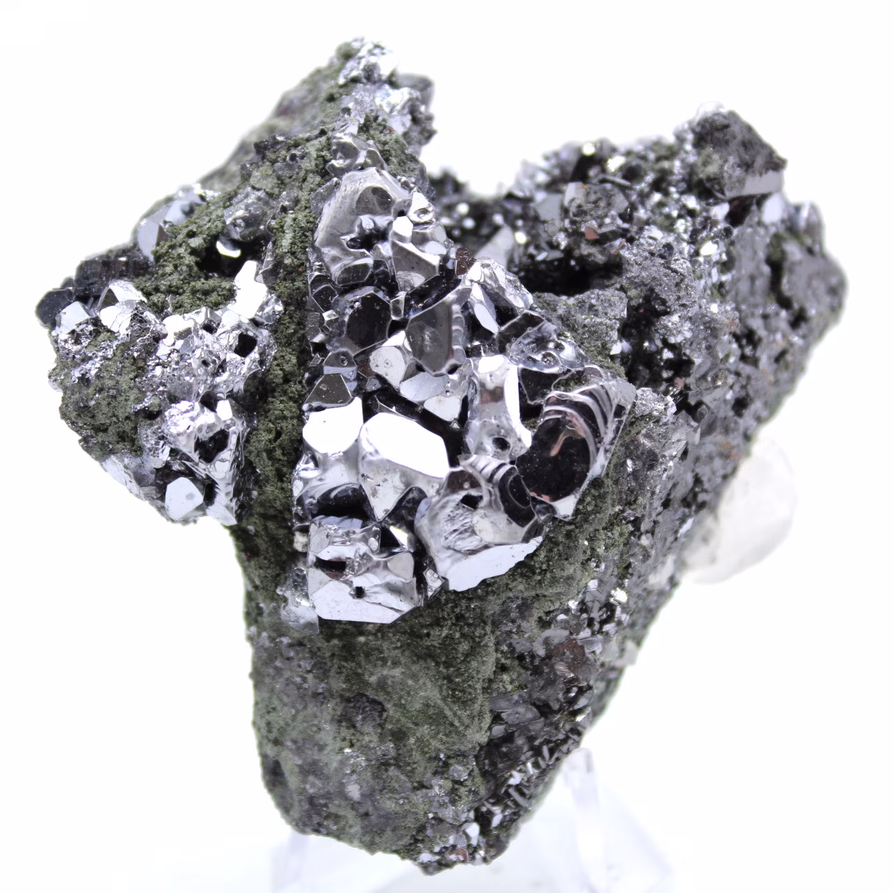 Cristais naturais de esfalerita e galena