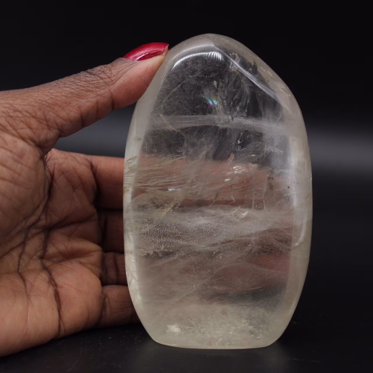 Quartzo de cristal polido