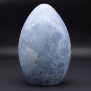 Pedra polida de calcita azul