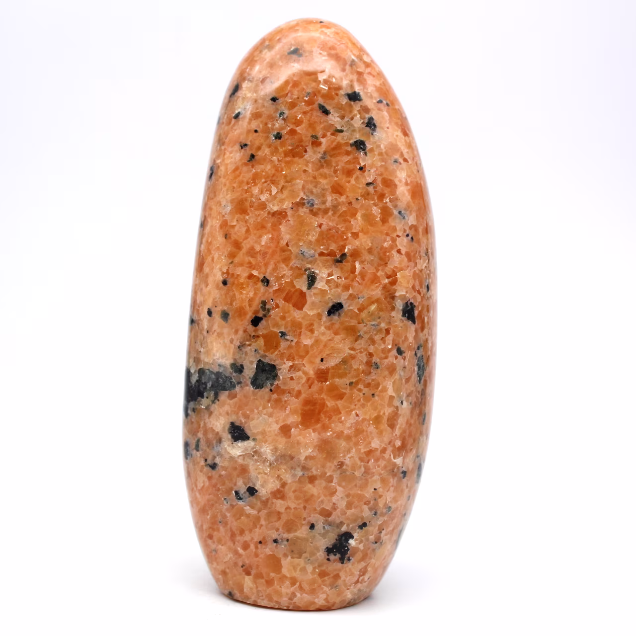 Calcita laranja polida