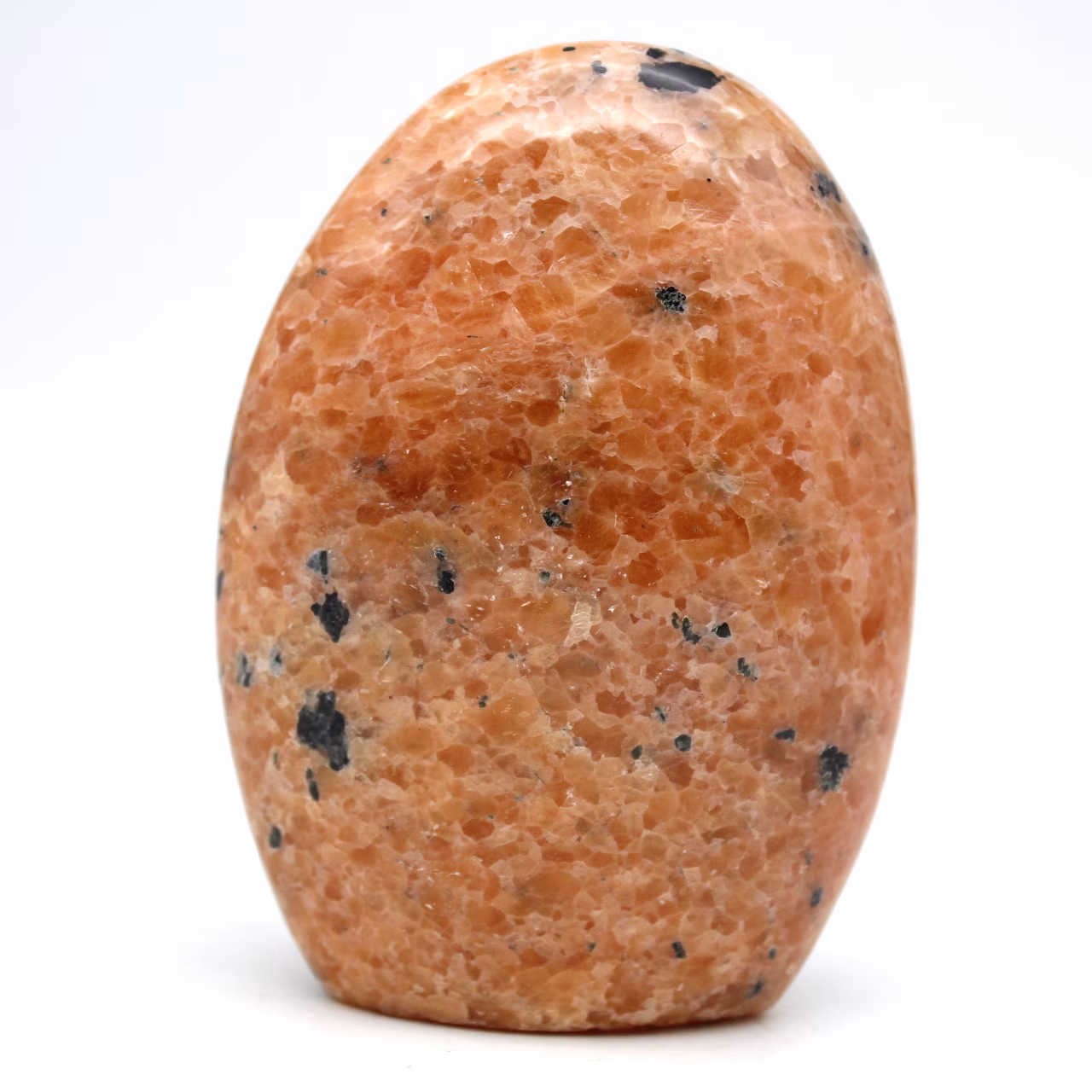 Rocha polida calcita laranja