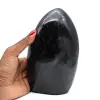 Forma livre polida com turmalina negra - 0