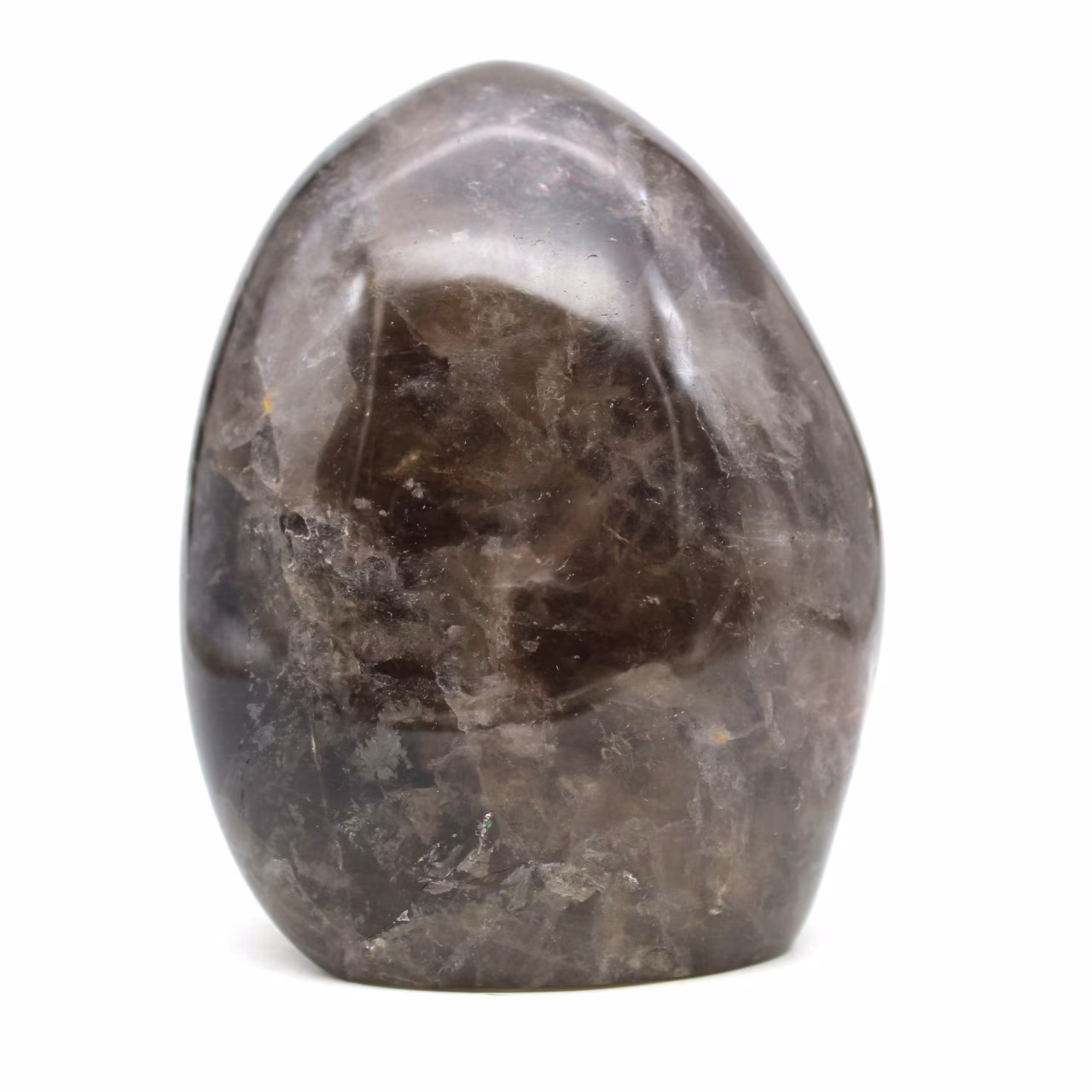 Pedra de quartzo fumê polido