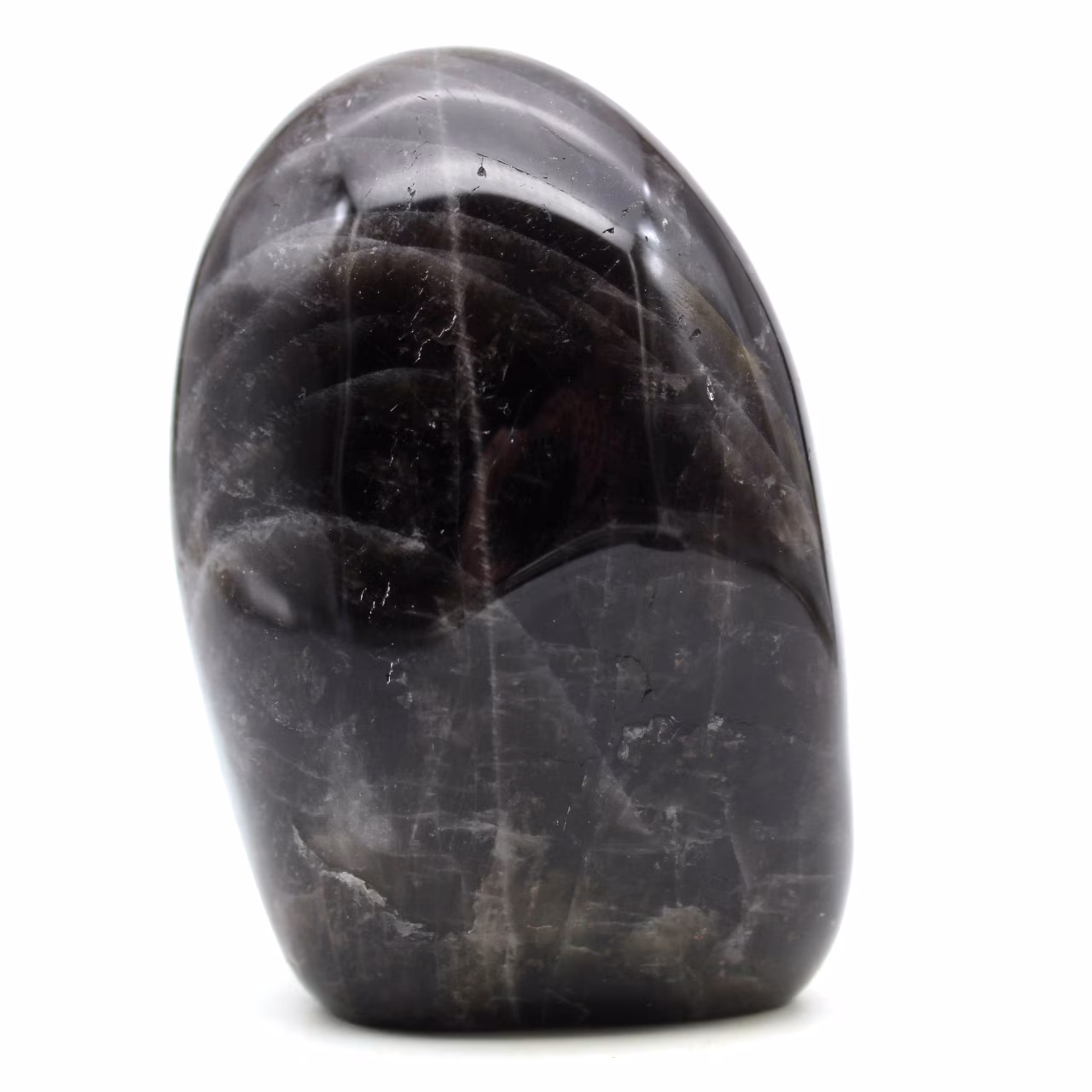 Pedra polida de quartzo fumê