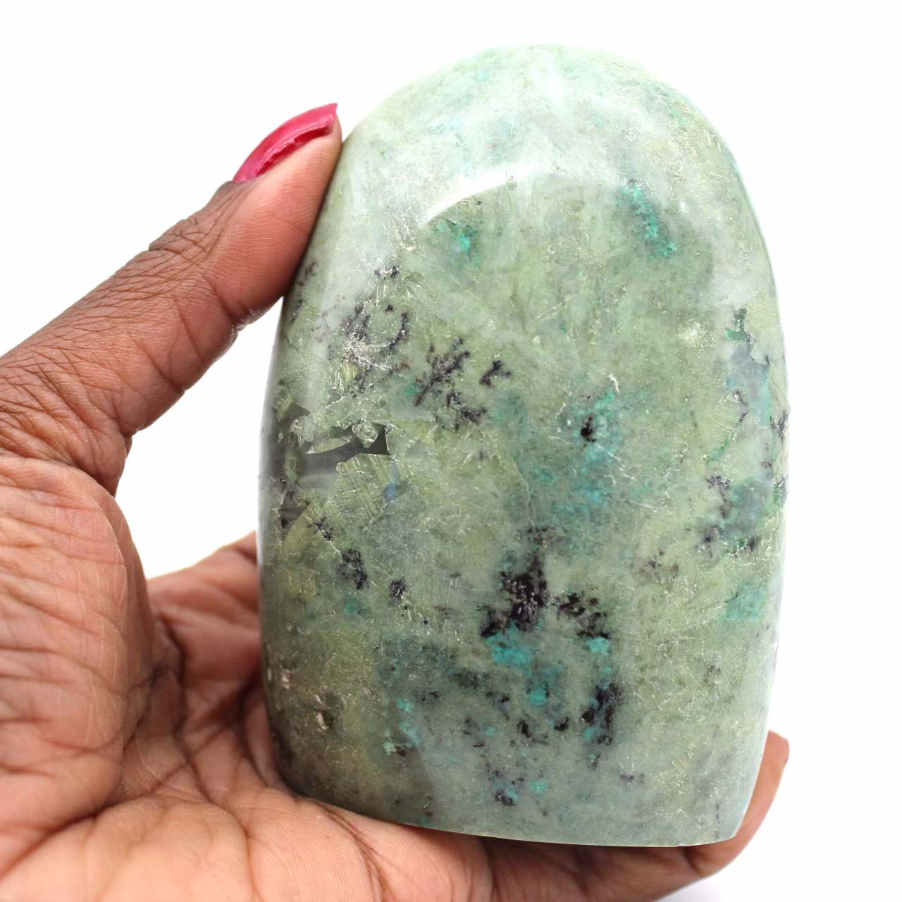 Forma livre de feldspato verde