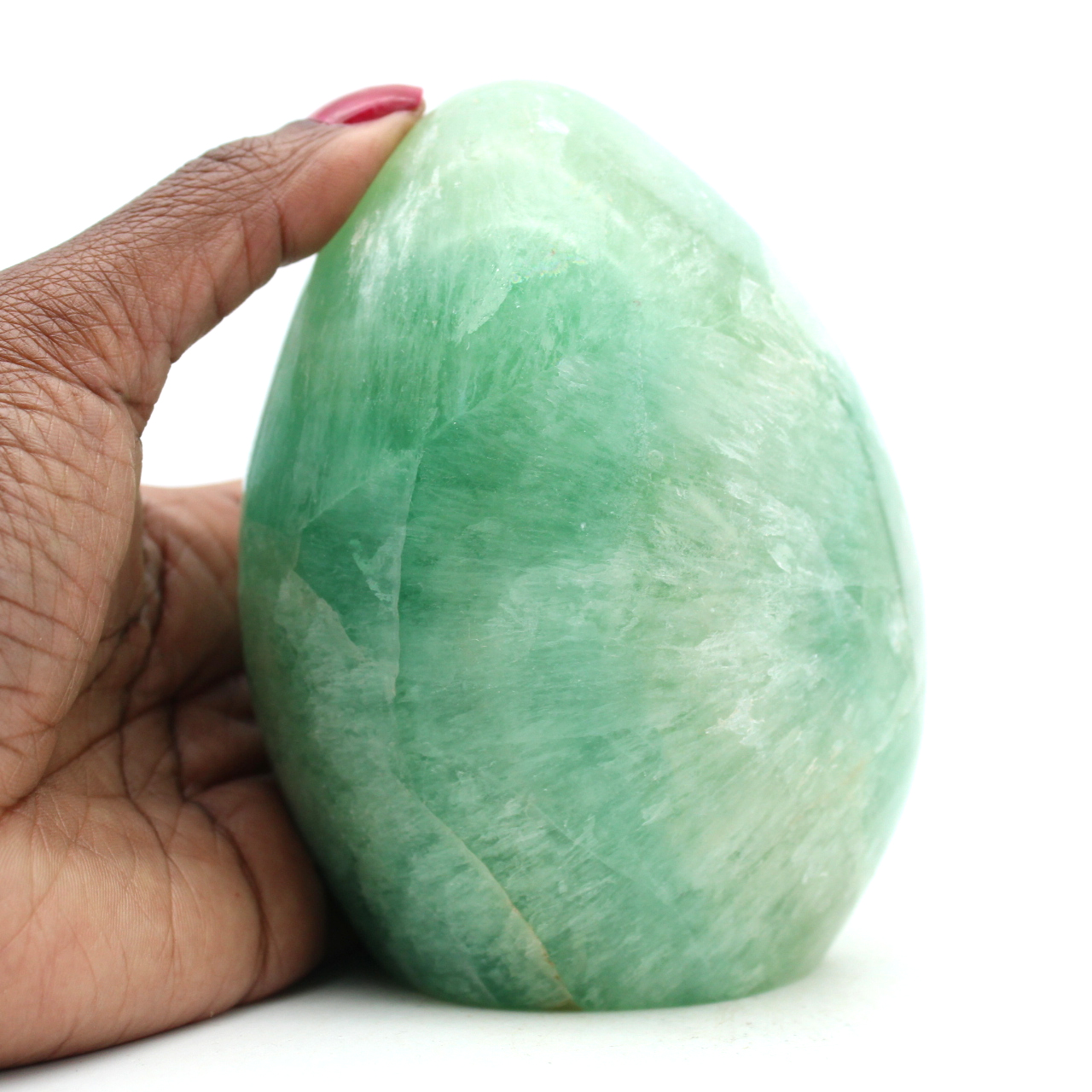 Forma livre de fluorita verde