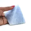 Blauwe calciet piramide - 0