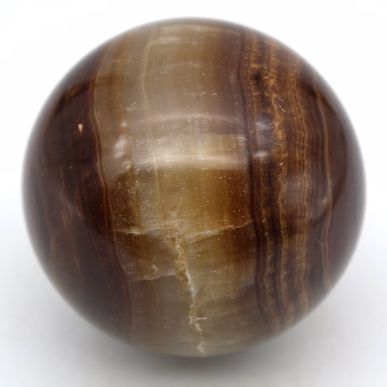 Esfera de calcita marrom