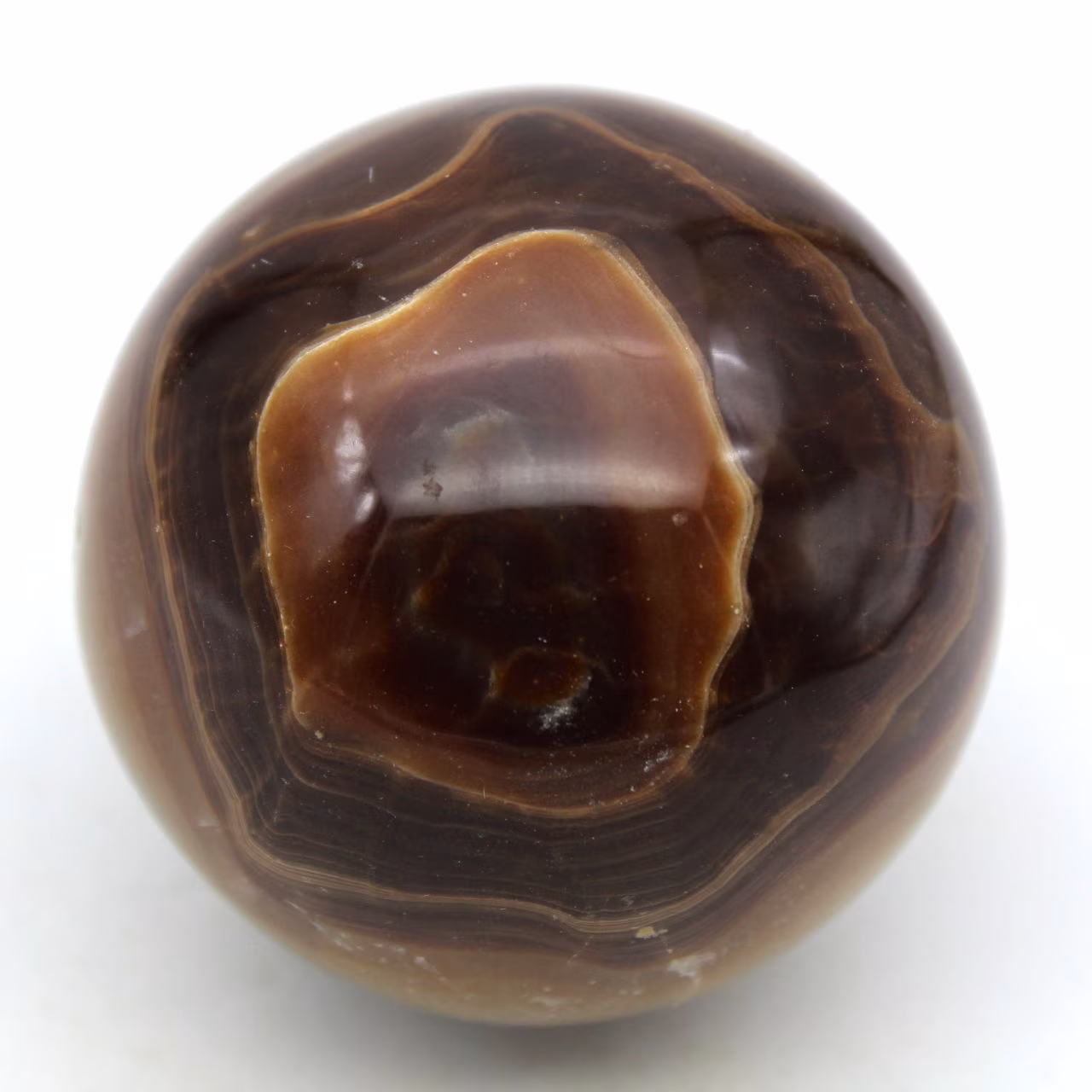 Esfera de calcita marrom