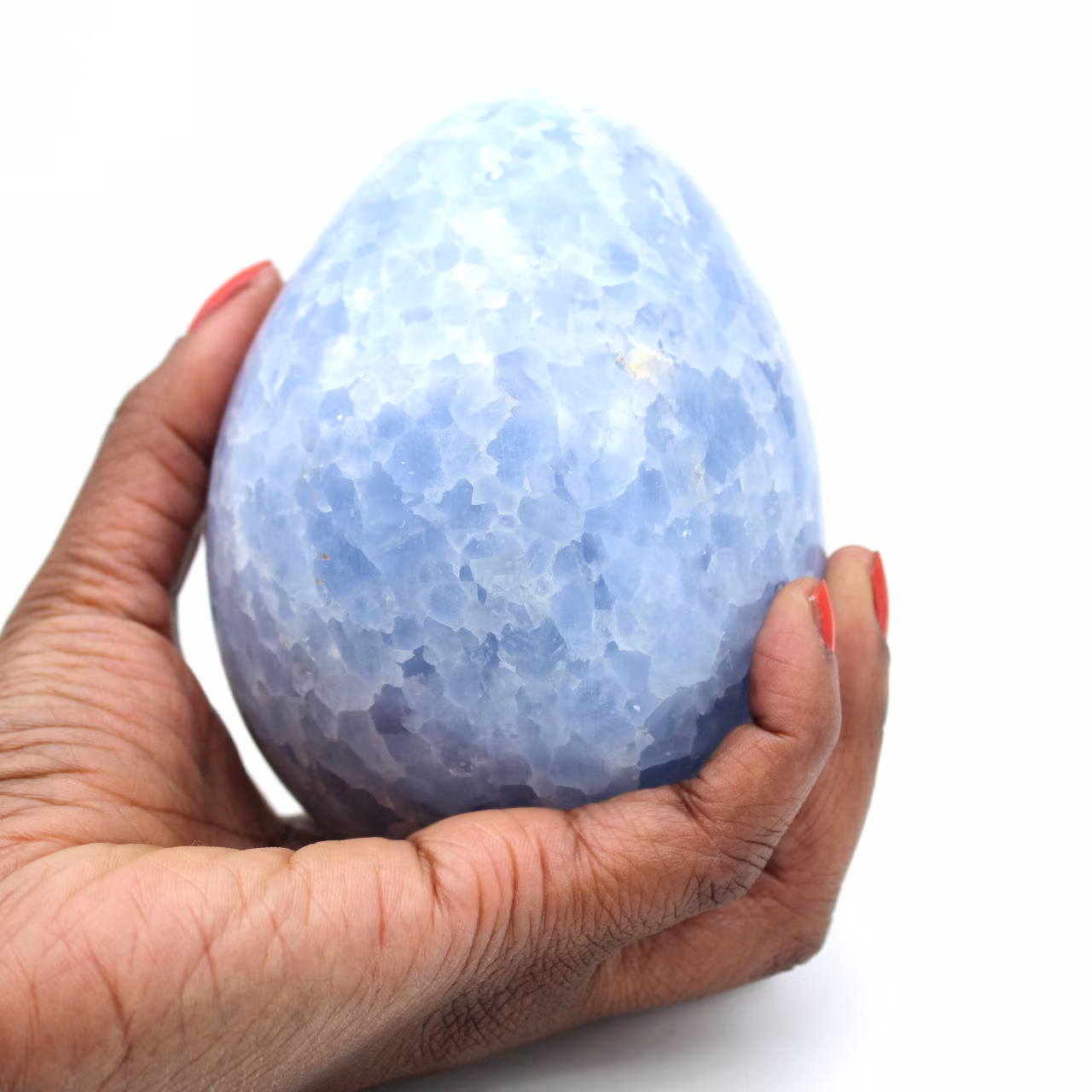 Ovo mineral de calcita azul