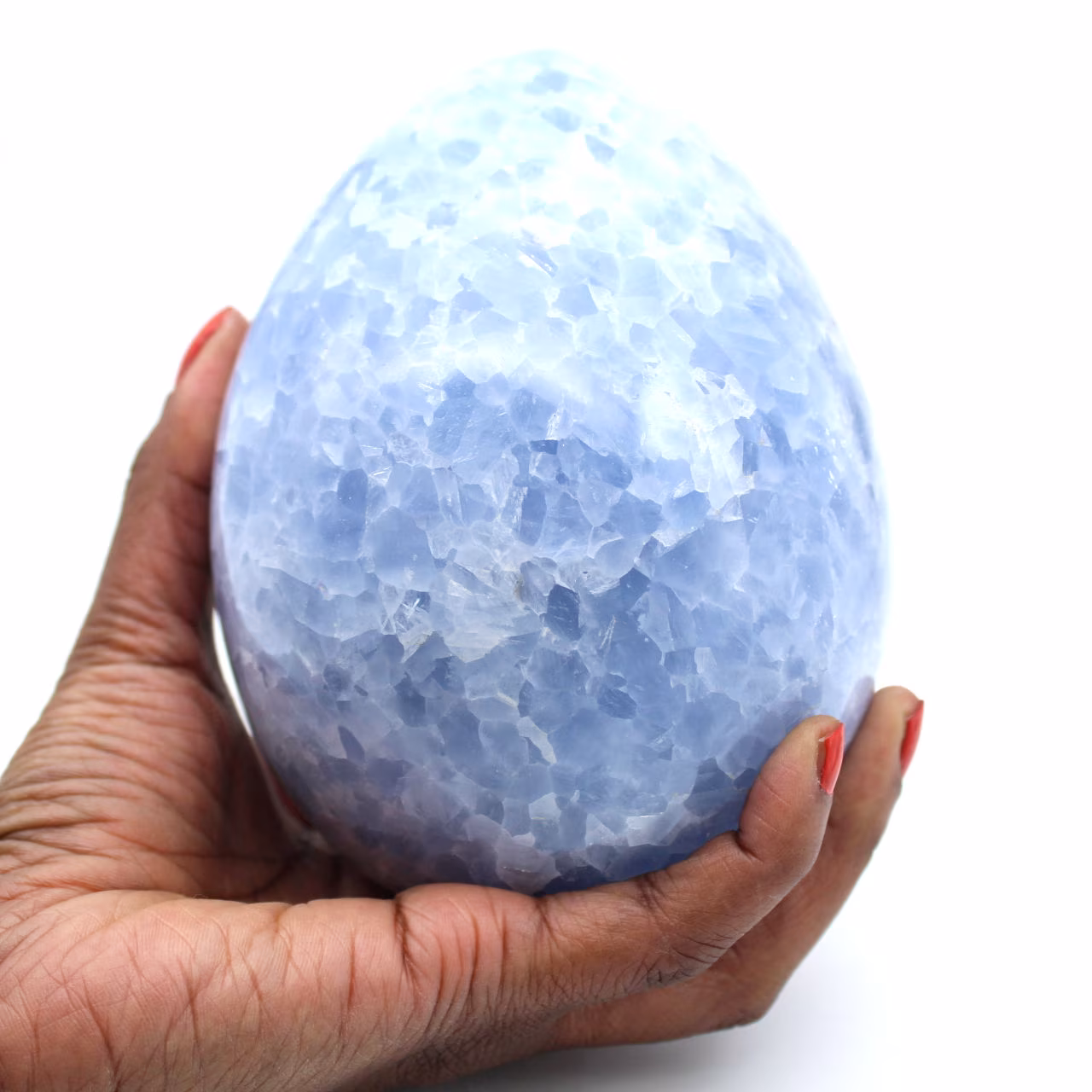 Ovo mineral de calcita azul