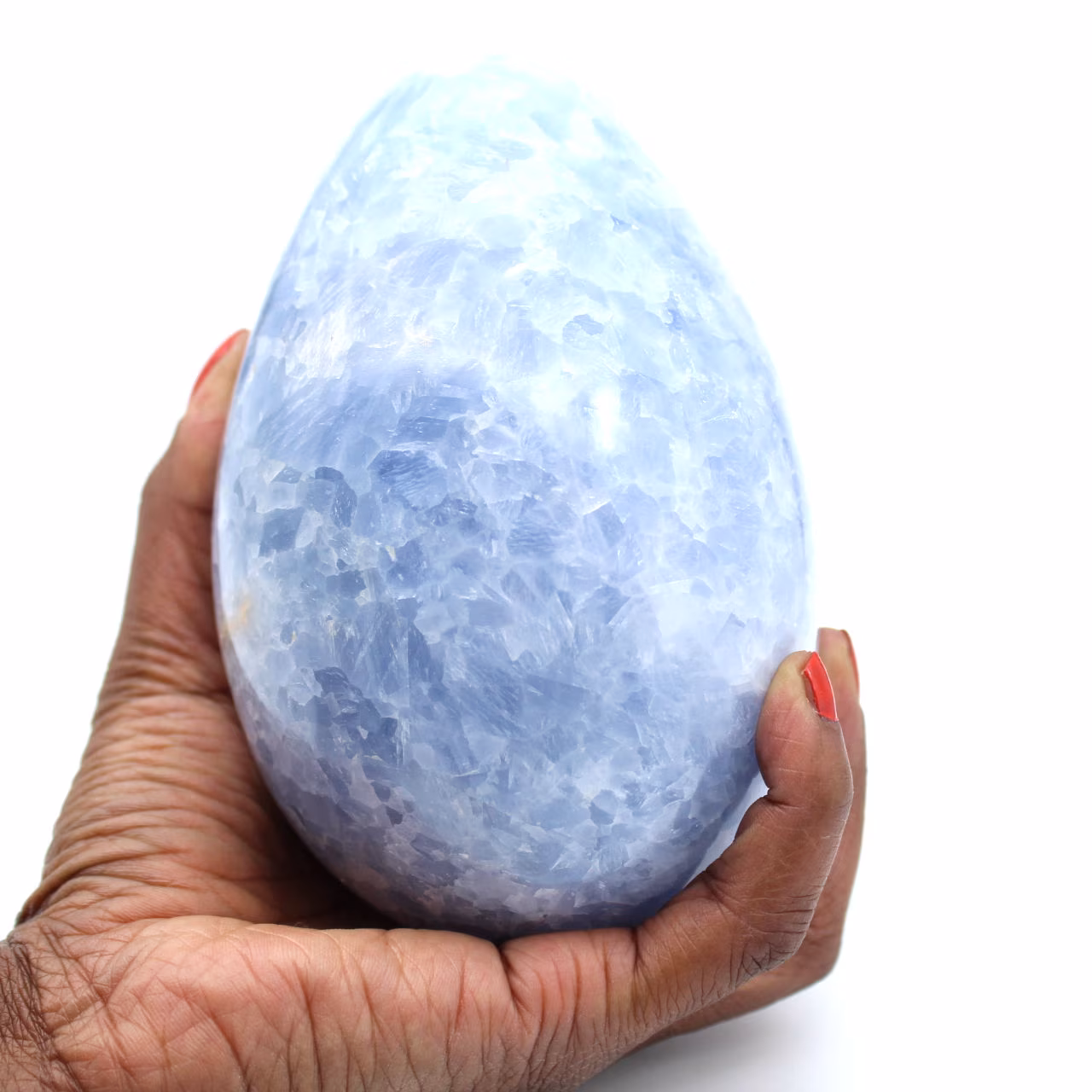Ovo mineral de calcita azul